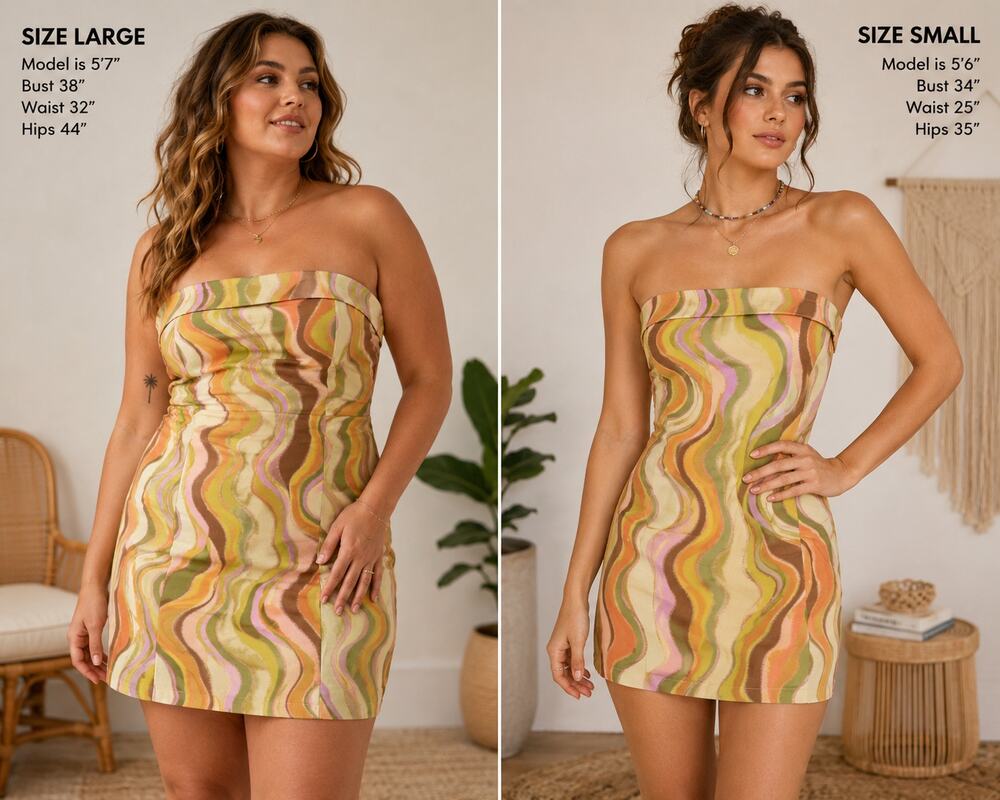 Wild Fable NWT Strapless Mini Dress L Psychedelic Swirl Lace Up Back Y2K Retro